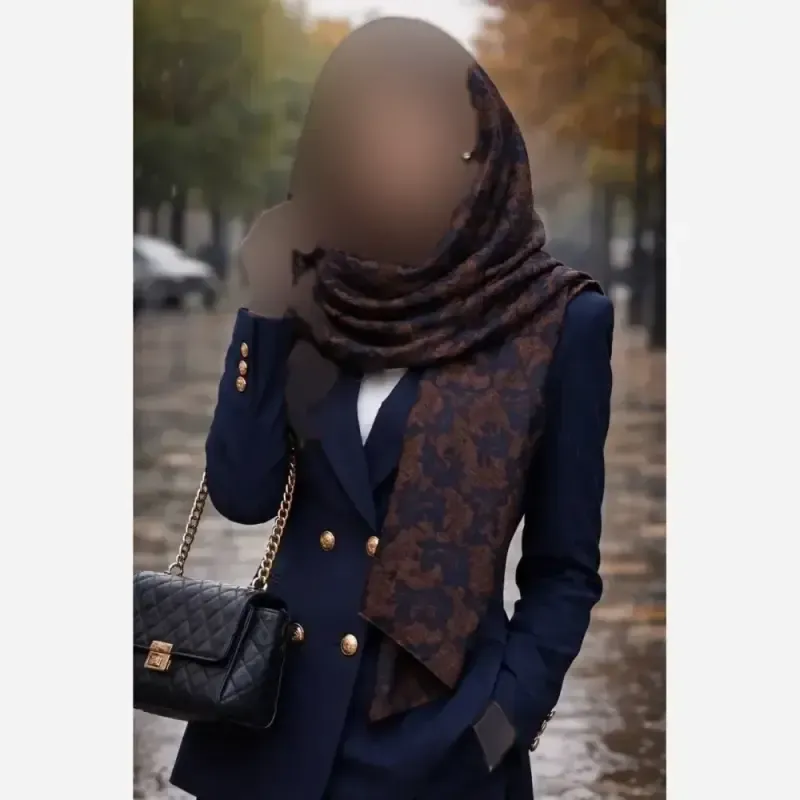 شال بافت زنانه سوفیا ریزبافت لطیف و گرم ابعاد 190 در 40 سانتی متر