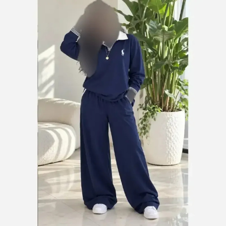 ست دو تیکه بلوز و شلوار زنانه جنس گلکسی پنبه فری سایز تا 48