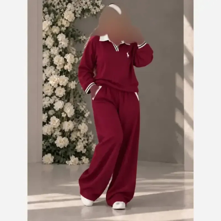ست دو تیکه بلوز و شلوار زنانه جنس گلکسی پنبه فری سایز تا 48