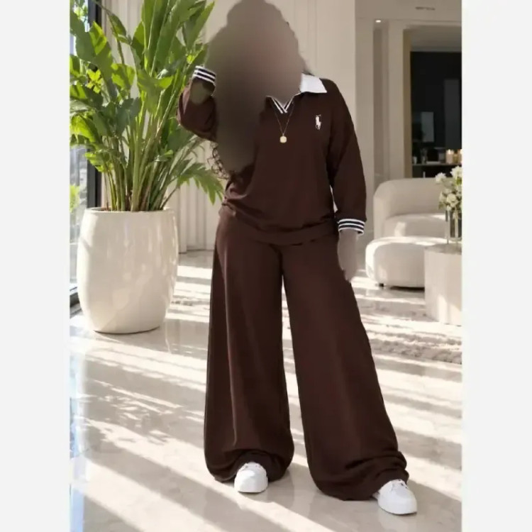 ست دو تیکه بلوز و شلوار زنانه جنس گلکسی پنبه فری سایز تا 48