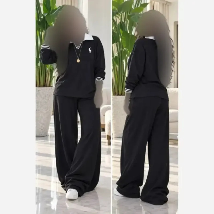 ست دو تیکه بلوز و شلوار زنانه جنس گلکسی پنبه فری سایز تا 48