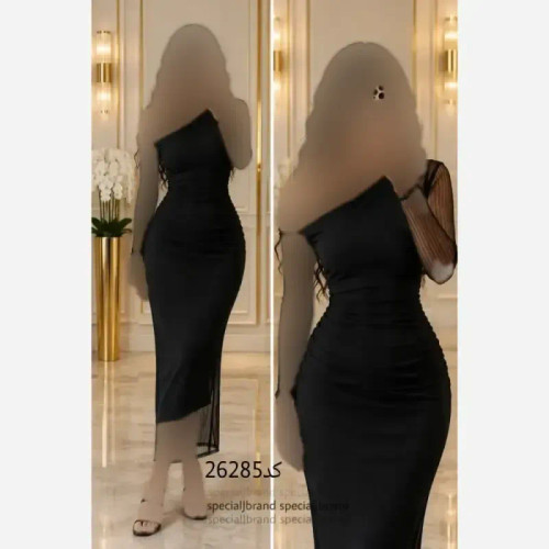 تونیک سوژین بارکدی حریر مشکی زنانه قد 125 سایز 40 تا 46