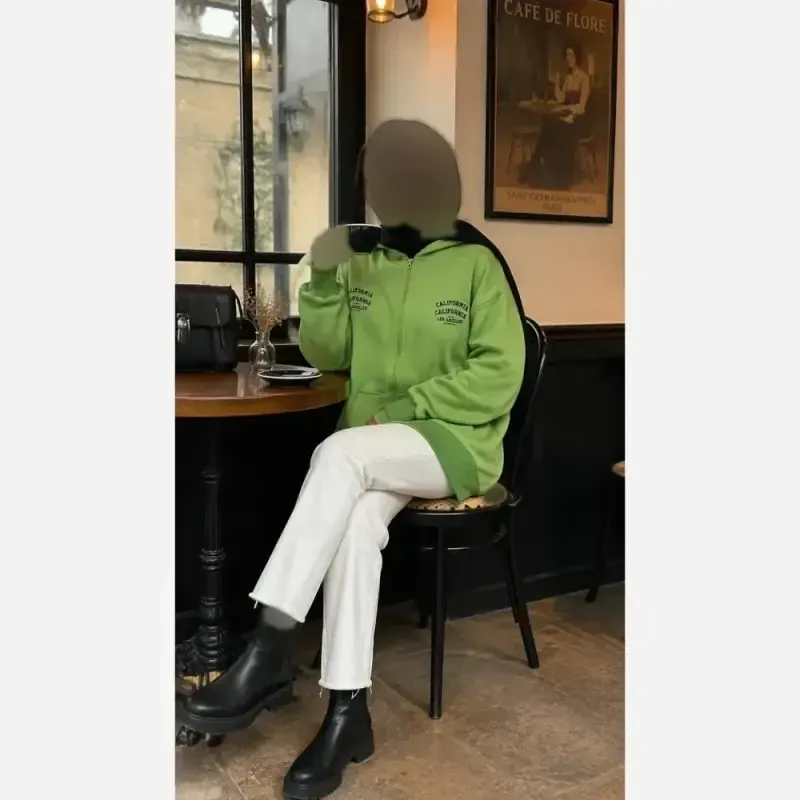 سویشرت کالیفورنیا دورس تو کرکی جیب دار فری سایز 38 تا 48