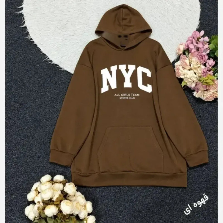 هودی لش دورس پنبه سه نخ گرم بالا طرح NYC زنانه