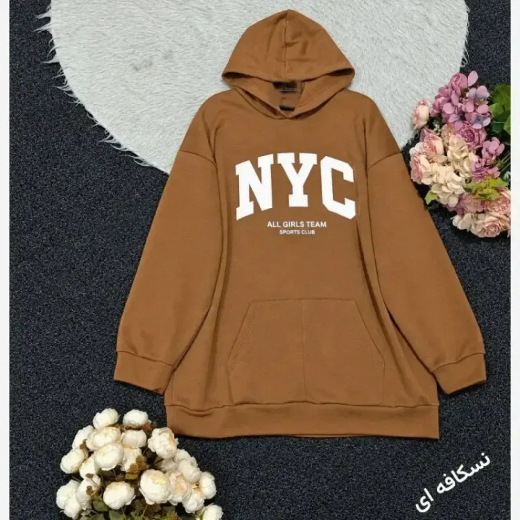 هودی لش دورس پنبه سه نخ گرم بالا طرح NYC زنانه