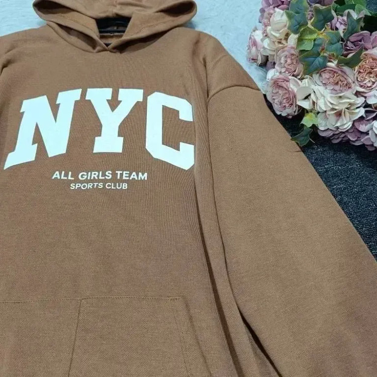 هودی لش دورس پنبه سه نخ گرم بالا طرح NYC زنانه