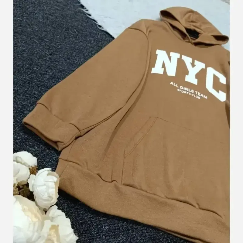 هودی لش دورس پنبه سه نخ گرم بالا طرح NYC زنانه