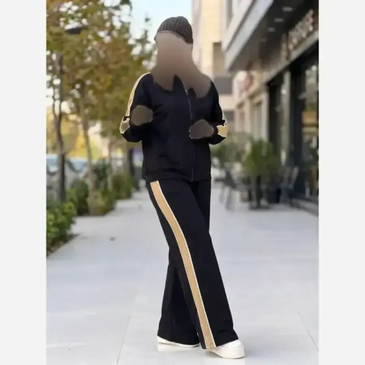 ست سویشرت شلوار زنانه ماهک جنس گلکسی پنبه درجه یک سایز فری سایز