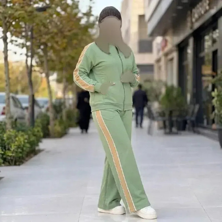 ست سویشرت شلوار زنانه ماهک جنس گلکسی پنبه درجه یک سایز فری سایز