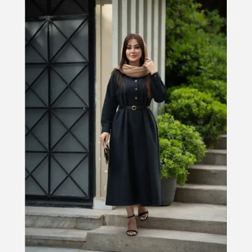 پیراهن زنانه مدل سولین جنس لینن سایز 38 تا 50 قد 125