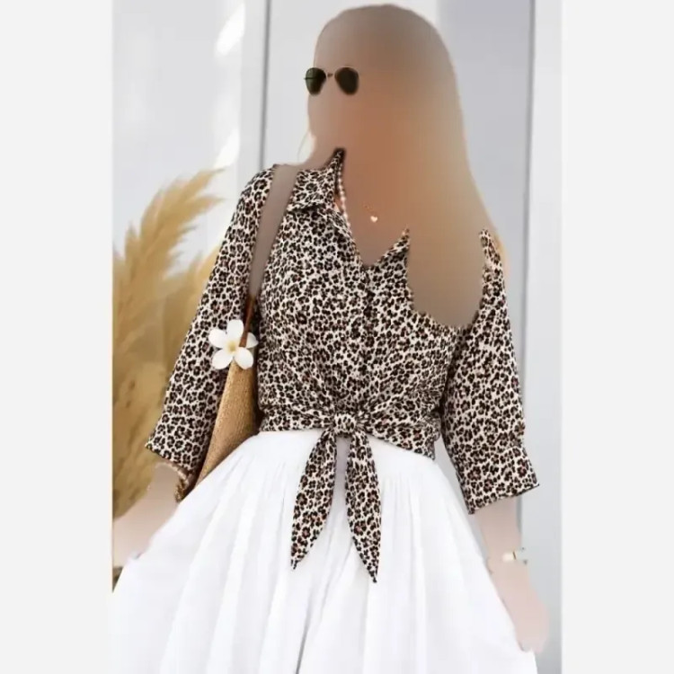 شومیز گره ای الیزه درجه یک فری سایز مناسب سایز 38 تا 50