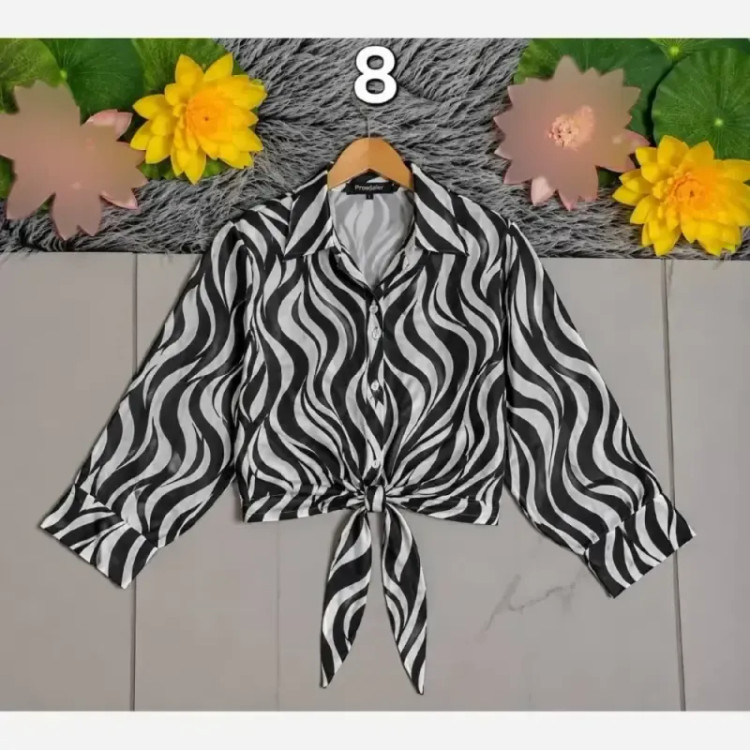 شومیز گره ای الیزه درجه یک فری سایز مناسب سایز 38 تا 50