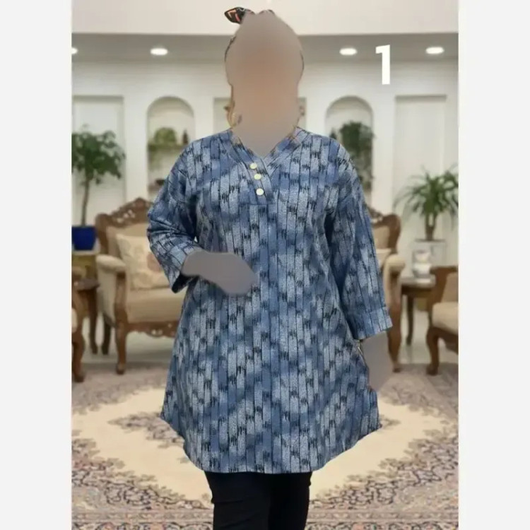 تونیک مجلسی زنانه بزرگ سایز ژاکارد مرینوس فری سایز 48 تا 60