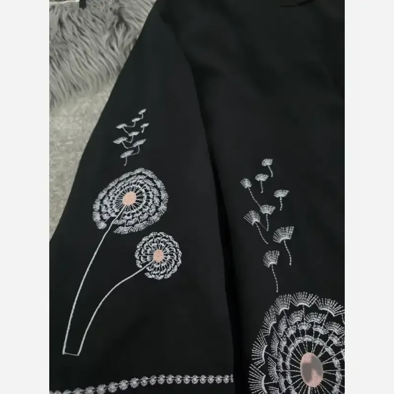 مانتو کتی گلدوزی شده مجلسی رنگ مشکی جنس مازراتی