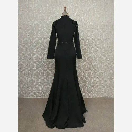 ماکسی مجلسی بوران جنس مازراتی رنگ مشکی سایز 38 تا 46