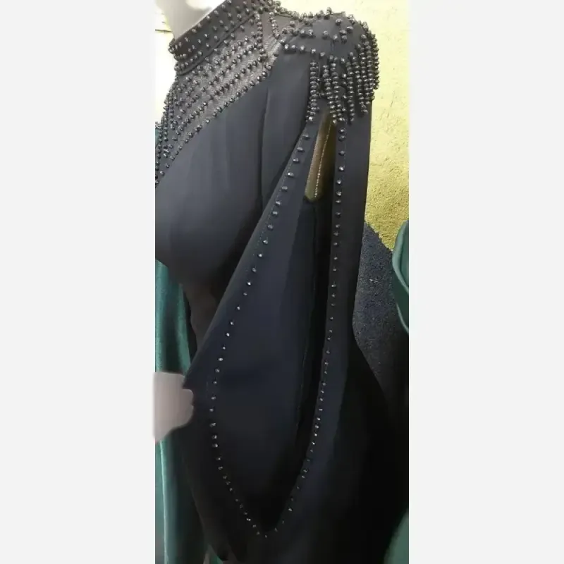 لباس مجلسی مدل ملیکا گیپور مخمل درجه یک سایز 38 تا 48 رنگ مشکی قهوه ای سرمه ای