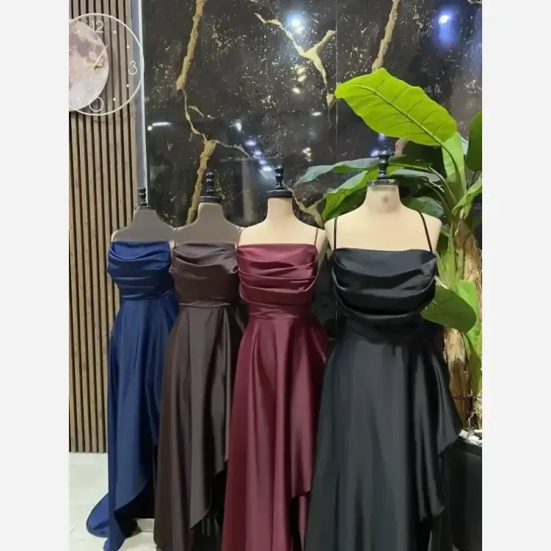 پیراهن بلند زنانه پرنسا جنس ساتن زارا قد 150