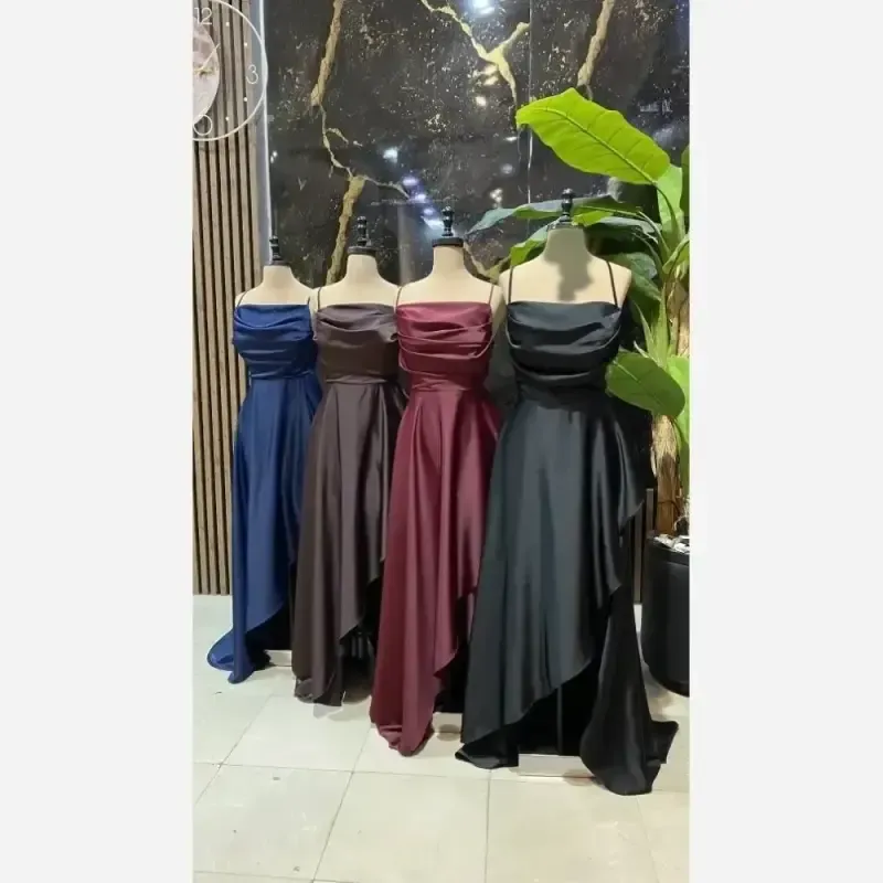 پیراهن بلند زنانه پرنسا جنس ساتن زارا قد 150