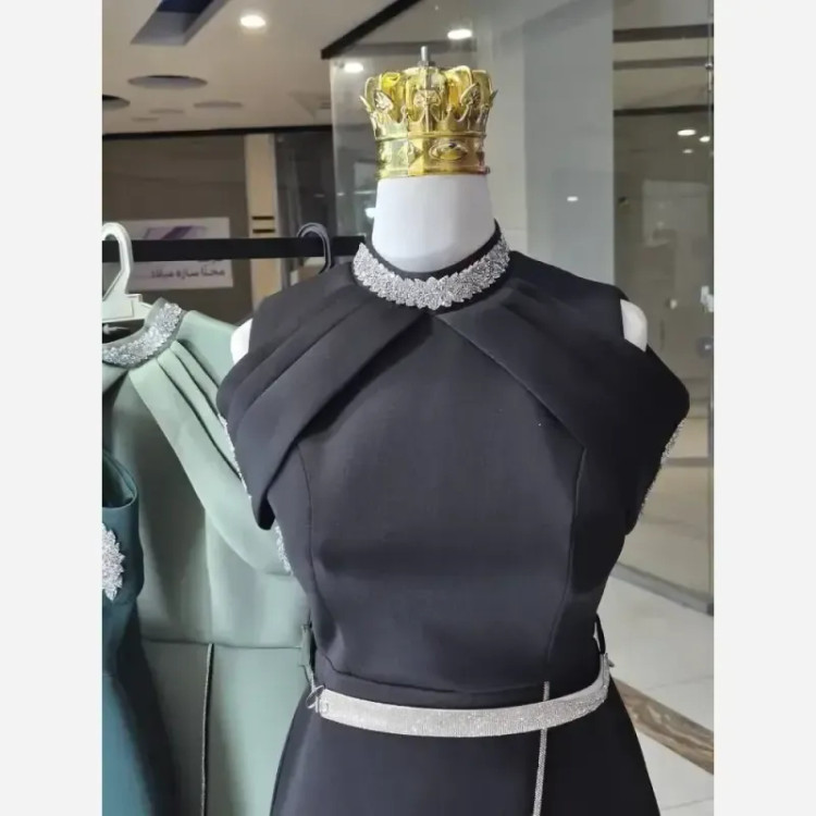 مدل شاپرک جنس پارچه غواصی سایز 36 تا 48 رنگ مشکی