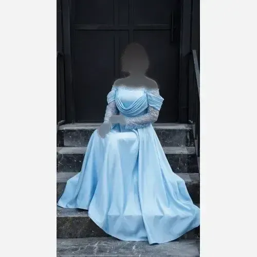 پیراهن بلند زنانه پرنسا جنس ساتن زارا قد 150