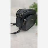 کیف دوشی زنانه چرم مدل manly رنگ مشکی سایز 15 در 20