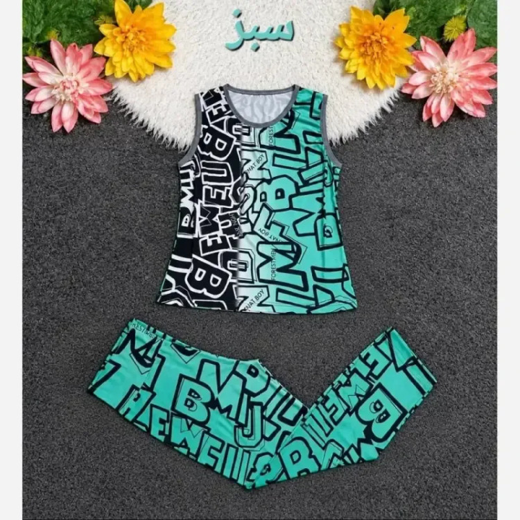 ست ورزشی و خانگی زنانه جنس فلامنت کشی سایز بزرگ رنگی