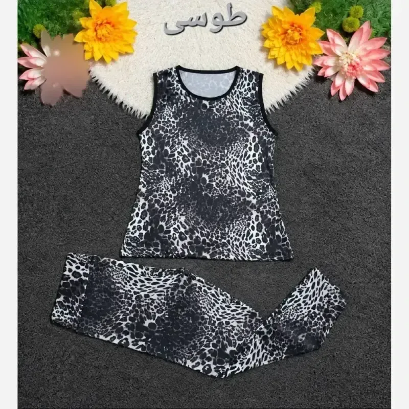 ست ورزشی و خانگی زنانه جنس فلامنت کشی سایز بزرگ رنگی