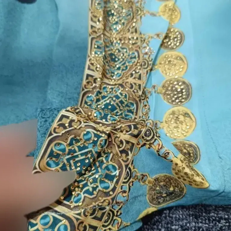 پیراهن عبایی مجلسی الیزه نگین دار درجه یک فری سایز