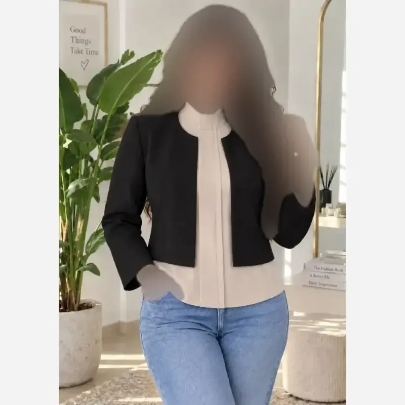 تاپ مجلسی زنانه یقه کراواتی جنس الیزه درجه یک آستین حلقه ای
