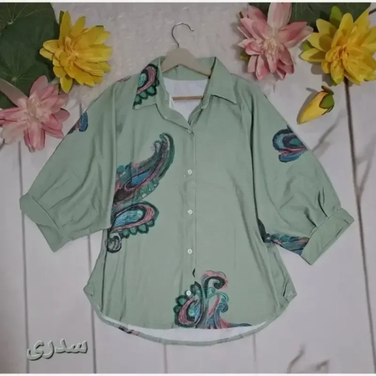 کت تک زنانه کرپ مازراتی آستین سه ربع پاکتی سایزبندی