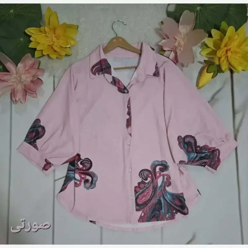 کت تک زنانه کرپ مازراتی آستین سه ربع پاکتی سایزبندی