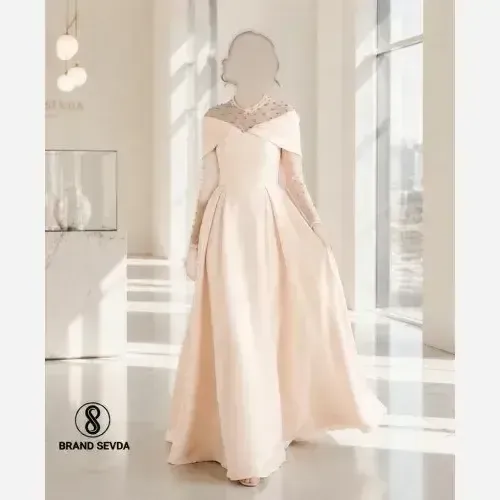 لباس مدل مایا ساتن آمریکایی نگین دوزی شده دستی سایز 38 تا 48
