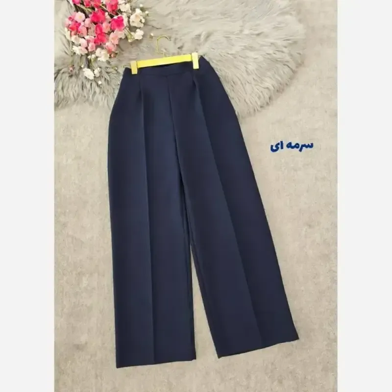 شلوار بگ زنانه مازراتی کجراه پشت کش دار قد 103 سایز 38 تا 52
