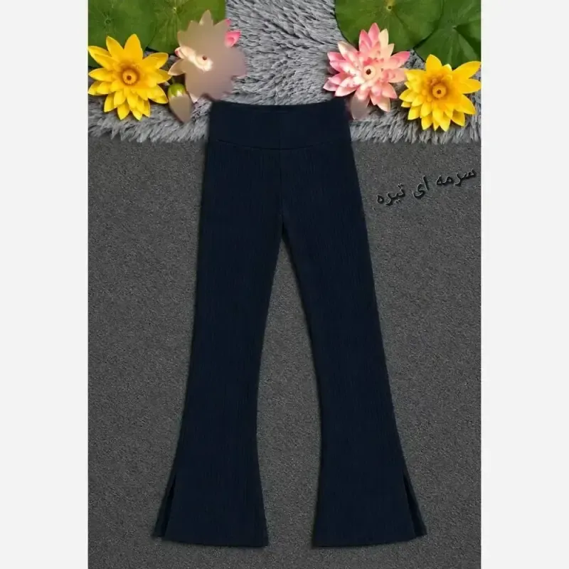 لگ کمر گنی دمپا گشاد چاک دار بافت کبریتی اعلا