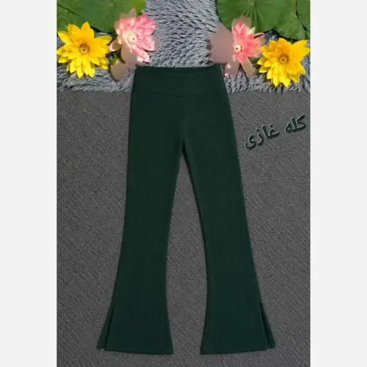 لگ کمر گنی دمپا گشاد چاک دار بافت کبریتی اعلا