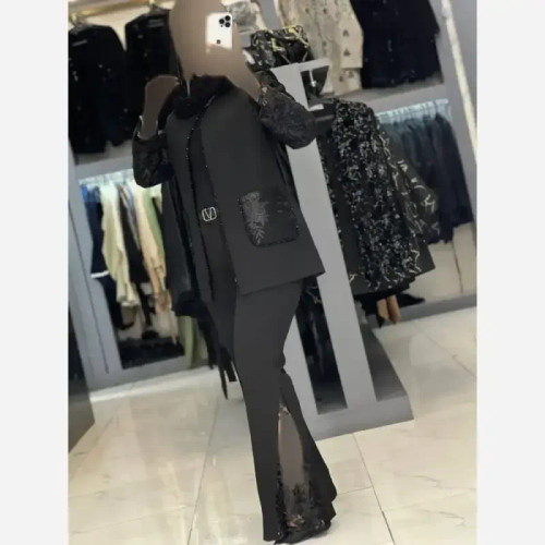 کت تک مجلسی زنانه مدل دلربا جنس مازراتی دبل رنگ مشکی