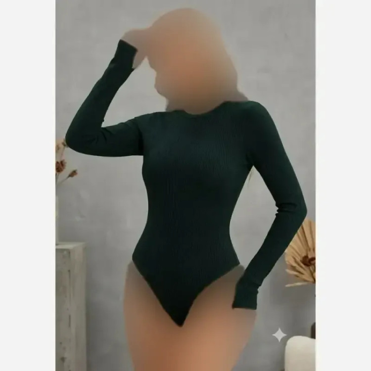 بادی یقه گرد زنانه جنس پنبه کبریتی فری سایز