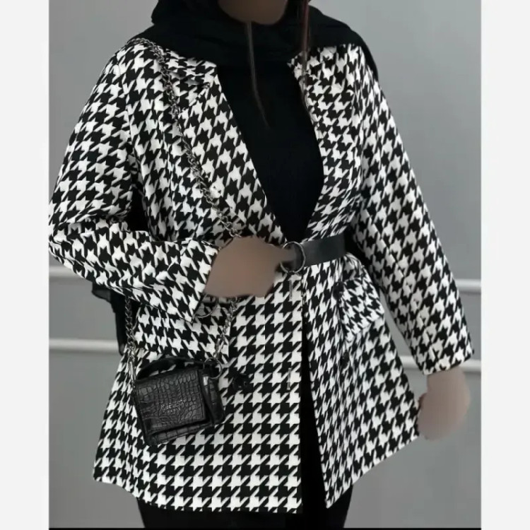 کت پشمی پیچازی زنانه مدل اسپرت شیک سایز بزرگ